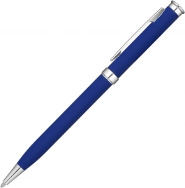 Ручка металлическая шариковая Vivapens METEOR SOFT, синяя с серебристым