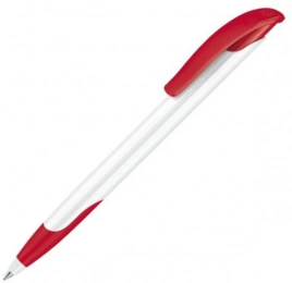 Шариковая ручка Senator Challenger Basic Polished Soft Grip, белая с красным