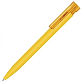 Шариковая ручка Senator Liberty Polished Bio Matt Clip Clear, жёлтая