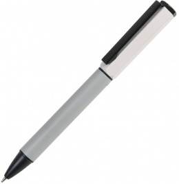Ручка металлическая шариковая ручка B1 Bro, серая с белым