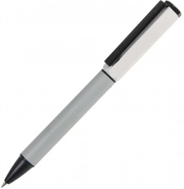 Ручка металлическая шариковая ручка B1 Bro, серая с белым