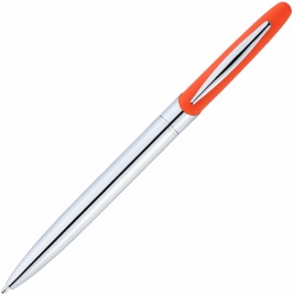 Ручка металлическая шариковая Vivapens Aris Soft, серебристая с оранжевым