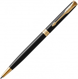 Ручка шариковая Parker Sonnet Core K430 Slim (1931498) LaqBlack GT M черные чернила подар.кор.