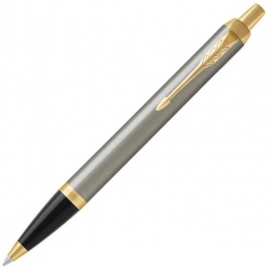 Ручка шариковая Parker IM Core K321 (1931670) Brushed Metal GT M синие чернила подар.кор.