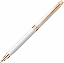 Ручка шариковая Carandache Leman Slim (4781.001) White PL Rosegold подар.кор.