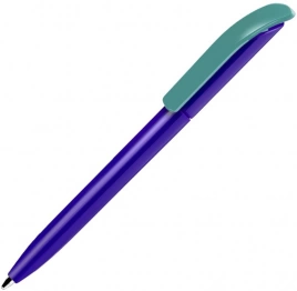 Ручка пластиковая шариковая SOLKE Vivaldi Color, синяя с бирюзовым