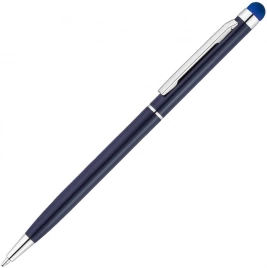 Ручка металлическая шариковая Vivapens KENO METALLIC, тёмно-синяя
