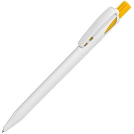 Шариковая ручка Lecce Pen TWIN WHITE, белая с ярко-жёлтым
