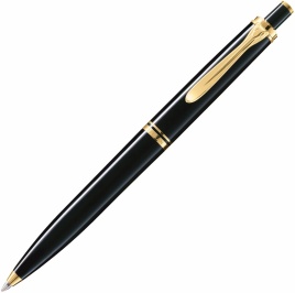 Ручка шариковая Pelikan Souveraen K 400 (PL996827) Black GT M черные чернила подар.кор.