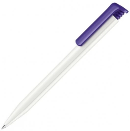 Шариковая ручка Senator Super-Hit Basic Polished, белая с фиолетовым