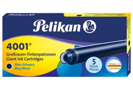 Картридж Pelikan Ink 4001 Giant GTP/5 (PL310607) Blue-Black чернила для ручек перьевых (5шт)