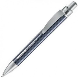 Шариковая ручка Lecce Pen FUTURA CARBONIO, серая с серебристым