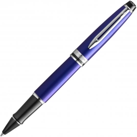 Ручка роллер Waterman Expert 3 (2093458) Blue CT F черные чернила подар.кор.