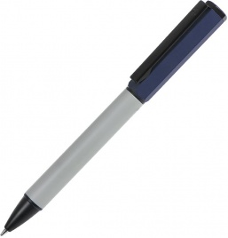 Ручка металлическая шариковая ручка B1 Bro, серая с тёмно-синим