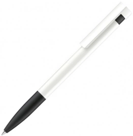 Шариковая ручка Senator Liberty Polished Basic Soft Grip, белая с чёрным