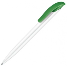 Шариковая ручка Senator Challenger Basic Polished, белая с зелёным