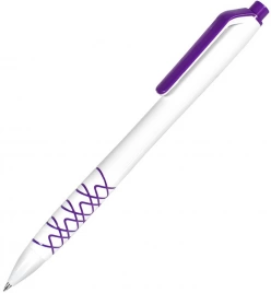 Шариковая ручка Neopen N11, белая с фиолетовым