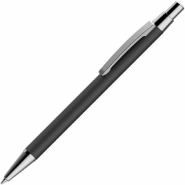 Ручка металлическая шариковая Vivapens MOTIVE, чёрная с серебристым