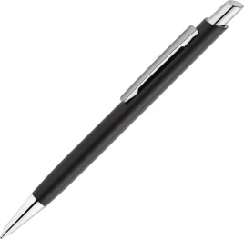 Ручка металлическая шариковая Vivapens ELFARO SOFT, чёрная с серебристым