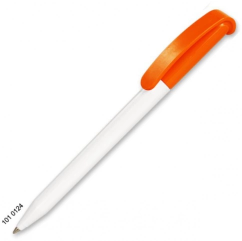 Ручка пластиковая шариковая Grant Automat Classic Mix, белая с оранжевым фото 1