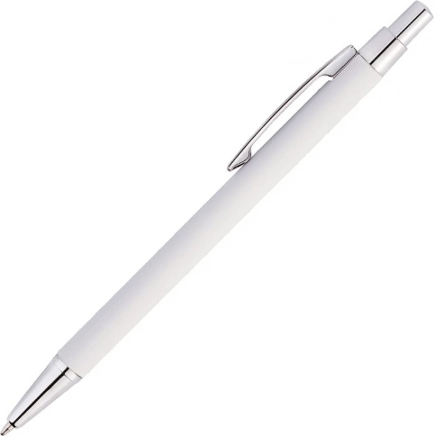 Ручка металлическая шариковая Vivapens MOTIVE, белая с серебристым фото 3