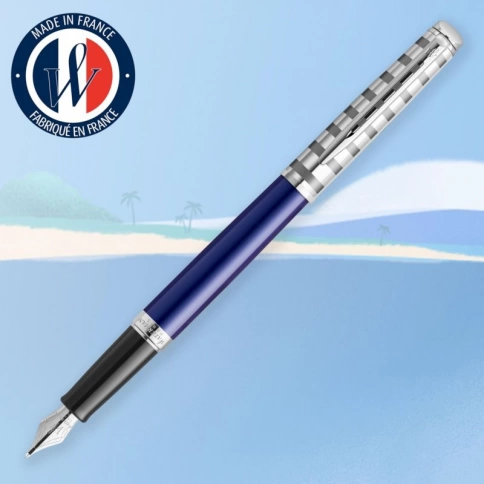 Ручка перьевая Waterman Hemisphere Deluxe (2117784) Marine Blue F перо сталь нержавеющая подар.кор. фото 2
