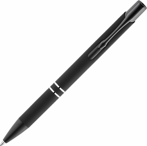 Ручка металлическая шариковая Vivapens KOSKO SOFT, чёрная с чёрным фото 1