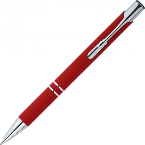 Ручка металлическая шариковая Vivapens KOSKO SOFT MIRROR, красная фото 3