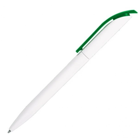 Ручка пластиковая шариковая SOLKE Vivaldi, белая с зелёным фото 2