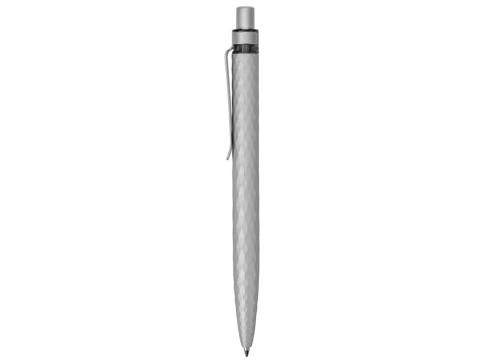 Ручка пластиковая с минералами шариковая Prodir QS01 PQSS Stone, серебристая фото 3