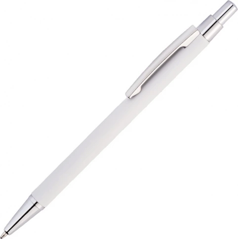 Ручка металлическая шариковая Vivapens MOTIVE, белая с серебристым фото 1