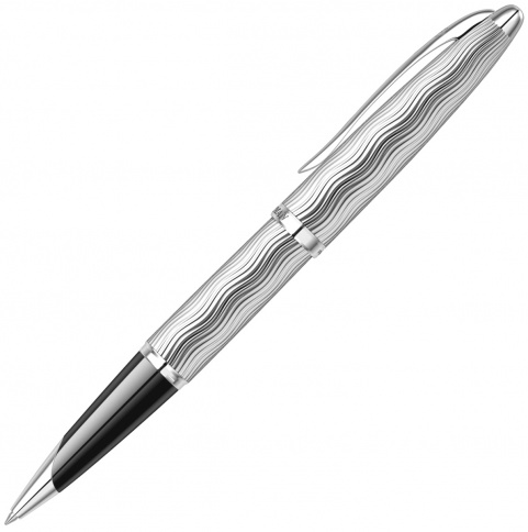 Ручка роллер Waterman Carene (S0909870) Essential Silver ST F черные чернила подар.кор. фото 2