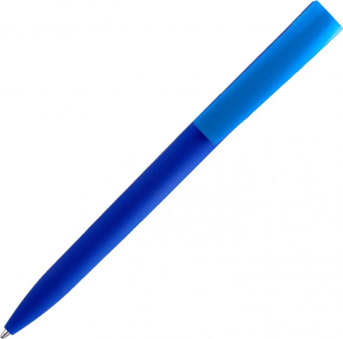 Ручка пластиковая шариковая Solke Zeta Soft Blue Mix, синяя с голубым фото 2