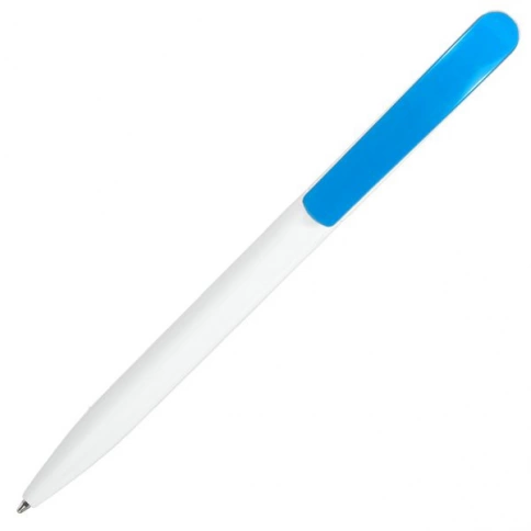 Ручка пластиковая шариковая SOLKE Vivaldi, белая с голубым фото 3