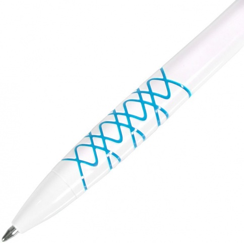 Шариковая ручка Neopen N11, белая с голубым фото 2
