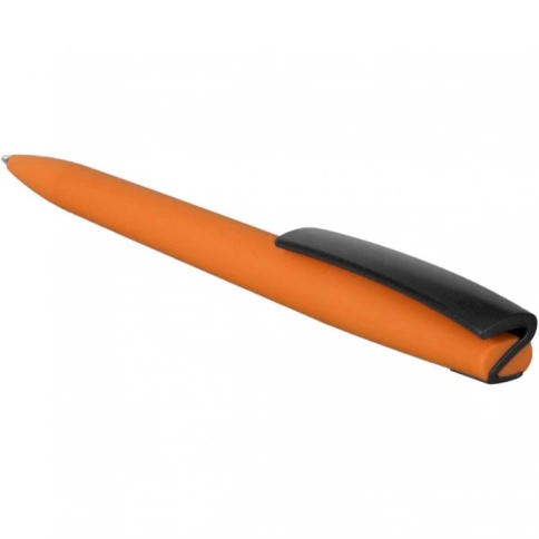 Ручка пластиковая шариковая Vivapens ZETA SOFT MIX, оранжевый с чёрным фото 4