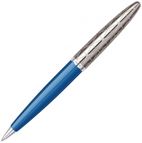 Ручка шариковая Waterman Carene (1904571) Obsession Blue Lacquer/Gunmetal ST M синие чернила подар.кор. фото 3