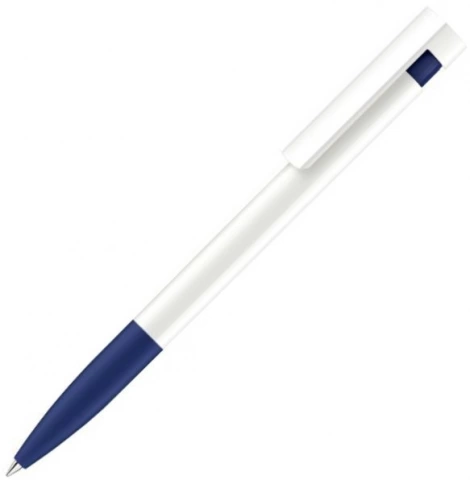 Шариковая ручка Senator Liberty Polished Basic Soft Grip, белая с синим фото 1