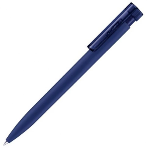 Шариковая ручка Senator Liberty Polished Soft Touch Clip Clear, тёмно-синяя фото 1