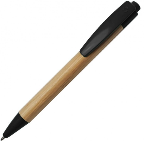 Ручка бамбуковая шариковая Neopen N17, чёрная фото 1