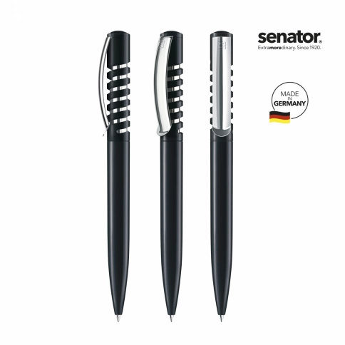 Шариковая ручка Senator New Spring Polished, чёрная фото 2