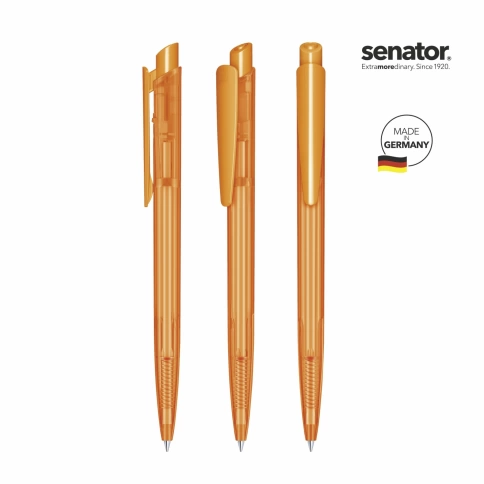 Шариковая ручка Senator Dart Clear, оранжевая фото 2