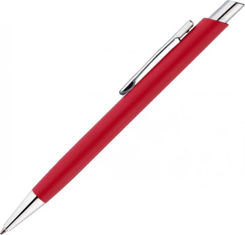 Ручка металлическая шариковая Vivapens ELFARO SOFT, красная с серебристым фото 3