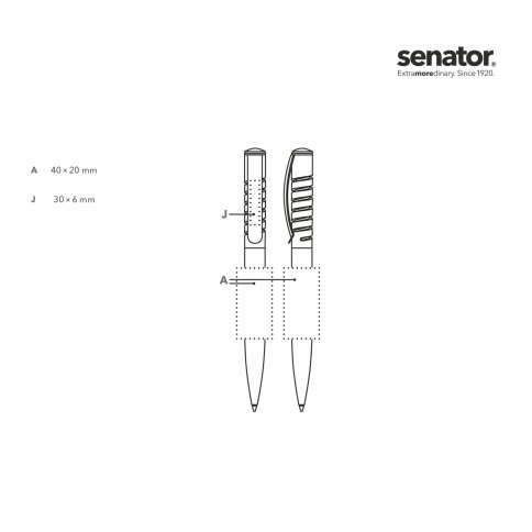 Шариковая ручка Senator New Spring Clear clip metal, чёрная фото 3