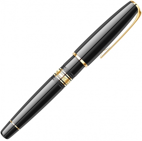 Ручка роллер Waterman Charleston 13007 T (S0701000) Black GT F черные чернила подар.кор. фото 5