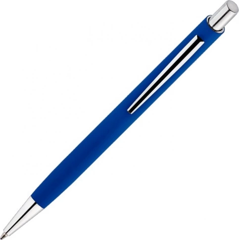 Ручка металлическая шариковая Vivapens ELFARO SOFT, синяя с серебристым фото 2