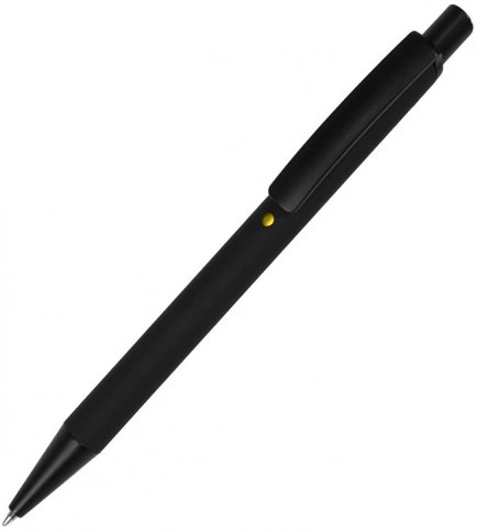 Ручка металлическая шариковая B1 Enigma, чёрная с жёлтым фото 1