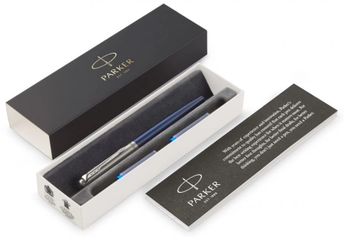 Ручка перьевая Parker Jotter Core F63 (2030950) Royal Blue CT M перо сталь нержавеющая подар.кор. фото 4