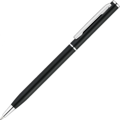 Ручка металлическая шариковая Vivapens Hilton, чёрная с серебристым фото 1