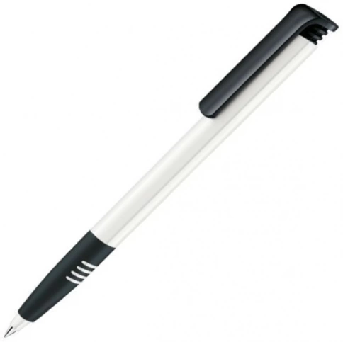 Шариковая ручка Senator Super-Hit Basic Polished Soft grip, белая с чёрным фото 1